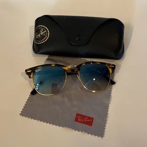 Ray-Ban Clubmaster 51mm Gradient Round Sunglasses with Case | Ray-ban Sunglasses